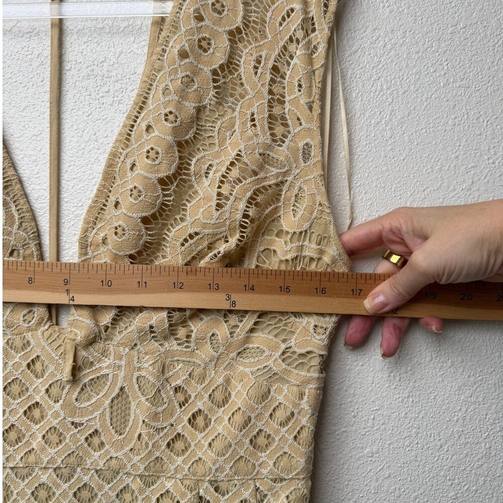 NWT Free People One Million Lovers Ivory Crochet Lace Mini Dress Size 10 - Picture 14 of 16